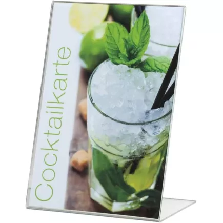 Stojak - podstawka na karty menu z pleksi Gradwohl A5