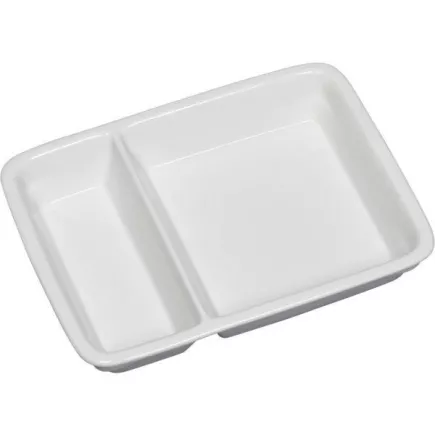 Talíř hranatý dvoudílný 2/3 + 1/3 Gastro 23,2x17,6 cm