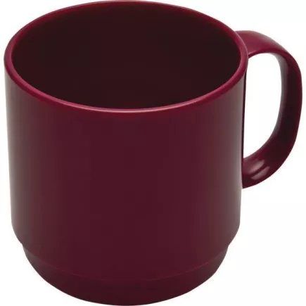 Plastikowy kubek z uchem Ornamin 250 ml, jeżynowy