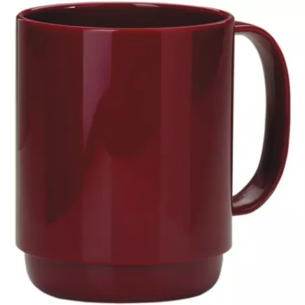 Plastikowy kubek z uchem Ornamin 350 ml,  jeżynowy,