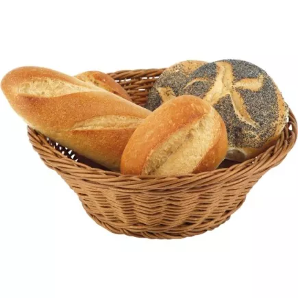 Koszyk na pieczywo okrągły APS 19 cm, kolor brązowy