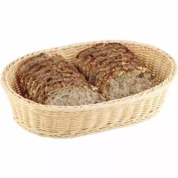 Košík na pečivo oválný APS 27x18 cm, béžový