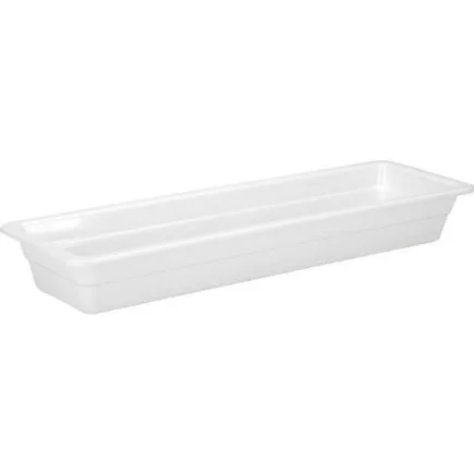 Pojemnik gastronomiczny GN 2/4, z melaminy, 530x162 mm, wyglądem przypominający porcelanę, wysoka jakość, odporny na temperaturę od -50C do +100C, v=65 mm, APS