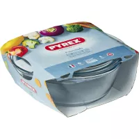 Naczynie do zapiekania z pokrywką, żaroodporne, Pyrex 18,5 cm