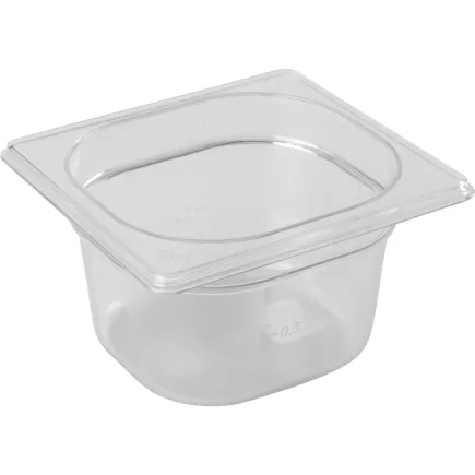 pojemnik gastronomiczny GN 1/6 176x162 mm poliwęglan w=100 mm Pujadas