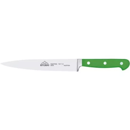 Nůž kuchyňský kovaný úzký zelený čepel 21 cm kovaný Stubai