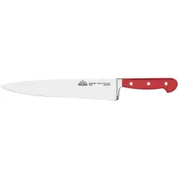 Nůž kuchyňský červený čepel 26 cm široký kovaný Stubai