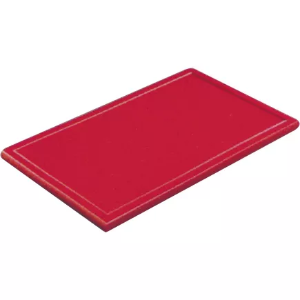 Deska do krojenia, plastikowa 53x32,5x2 cm GN 1/1, z rowkiem, czerwona