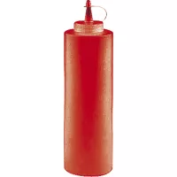 Dávkovací mačkací láhev Paderno 360 ml, červená