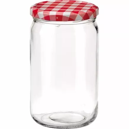 Słoiki do przetworów Gastro 720 ml, zakrętka w kratkę, zestaw 6 sztuk