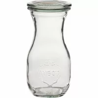 Słoiki Weck 250 ml z pokrywką, uszczelką i klamrami, zestaw 4 sztuk
