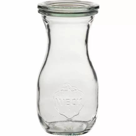 Słoiki Weck 250 ml z pokrywką, uszczelką i klamrami, zestaw 4 sztuk