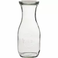 Słoiki Weck 500 ml do soków/moszczu z pokrywką, uszczelką i klamrami, zestaw 4 szt.