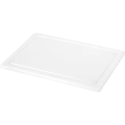 Deska do krojenia z rowkiem Gastro 33x22 cm, biała