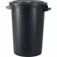 Popelnice plast s víkem 75 l, černá