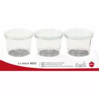 Słoiki do przetworów Weck 160 ml, z pokrywką, zestaw 3 sztuki