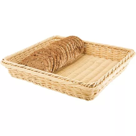 Koszyk na pieczywo kanciasty APS Profi Line 32,5x26,5x6,5 cm, kolor beżowy