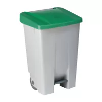 Odpadkový koš nášlapný Gastro 80 l, šedá/zelená