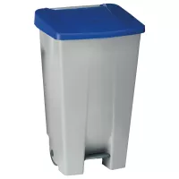 Kosz na śmieci z pedałem Gastro 120 l, szary / niebieski