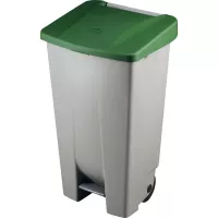Kosz na śmieci z pedałem Gastro 120 l, szary / zielony