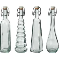 Butelka z hermetycznym zamknięciem na druciany kapsel, Gastro 120 ml, zielona, różne rodzaje