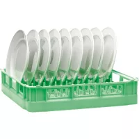 Koš na talíře do myčky Fries Rack System 50x50 cm, zelený