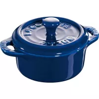 Mini kokotka kulatá Staub 200 ml, modrá
