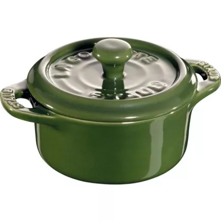 Mini kokotka kulatá Staub 200 ml, zelená