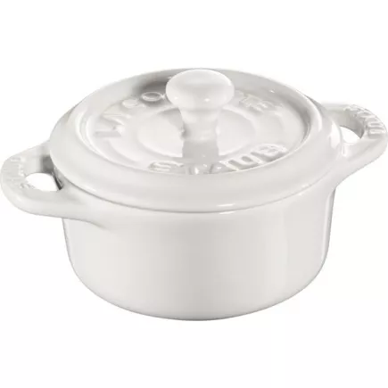 Mini kokotka kulatá Staub 200 ml, bílá