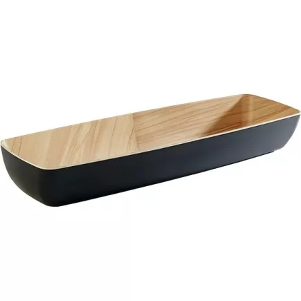 Miska melaminowa APS Frida 53x16,2 cm, GN 2/4, czarna