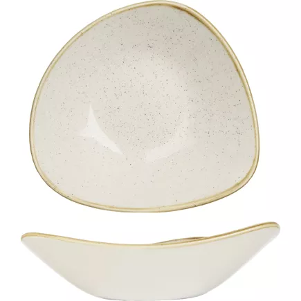 Talíř hluboký Churchill Stonecast Barley White 23,5 cm, trojúhelníkový