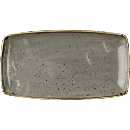 Talíř mělký Churchill Stonecast Peppercorn Grey 35x18,5 cm