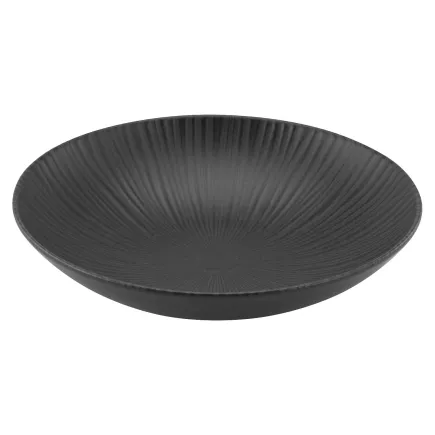 Talíř hluboký Vesuvio Black 22 cm, černý