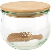Słoik na żywność z drewnianą szufelką 0,5 l Weck, pyzaty