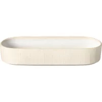 Talerz do serwowania Costa Nova Notos 25,4 cm, piaskowy, podniesiona krawędź