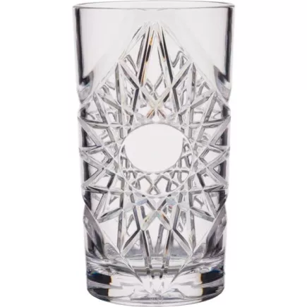 Polykarbonátová sklenice 470 ml, čirá s dekorem