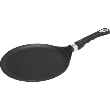 Litinová pánev na palačinky AMT Gastroguss 28 cm, vhodná na indukci