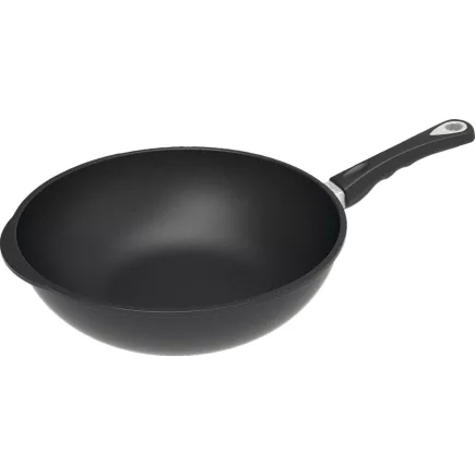 Żeliwna patelnia Wok AMT Gastroguss 32 cm, nadaje się do indukcji