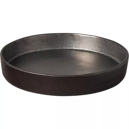 Talíř mělký Costa Nova Lagoa 23,7 cm, metalický, vyvýšený okraj