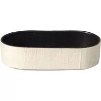 Talíř servírovací Costa Nova Notos 18,5 cm, pískový/černý, oválný
