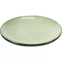Talerz deserowy Serax Pure 16 cm, zielony/czarny