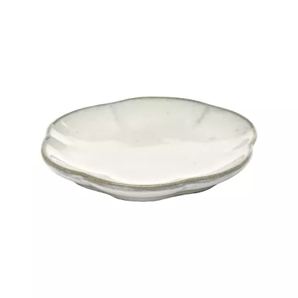 Talerz żebrowany SERAX Inku L 8,9 cm, biały