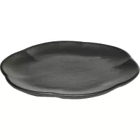 Talerz żebrowany SERAX Inku M 13,9 cm, czarny