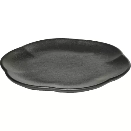 Talerz żebrowany SERAX Inku M 13,9 cm, czarny