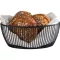 Kosz metalowy owalny APS Svart 20x15 cm, czarny