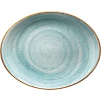 Talíř oválný Bonna Aura Aqua 36x28 cm