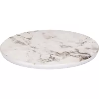 Taca do serwowania okrągła Style Point Marmur 28 cm, biała, melamina