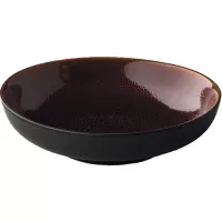 Talíř hluboký Style Point Speckle 22 cm, červený/černý