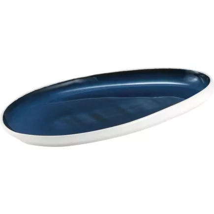 Talerz o płytkim kształcie kropli Le COQ Abyssos 29x16,5 cm