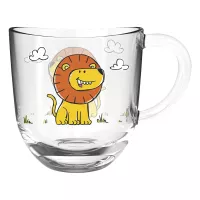 Dětská sklenička s uchem 280 ml, lev